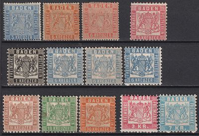 Германия Баден 1860-68гг. Mi 2786,5€. Состояние:*/(*)