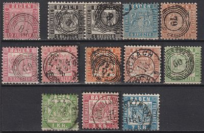 Германия Баден 1860-68гг. Mi 4273€. Гашение