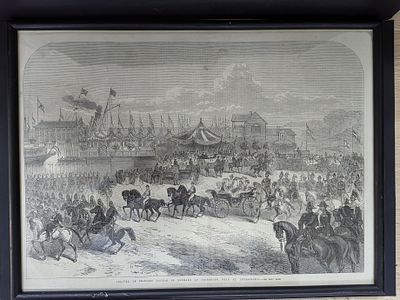 Прибытие датской принцессы Дагмар (жена Александра III) в Петергоф. Размер с рамкой х см