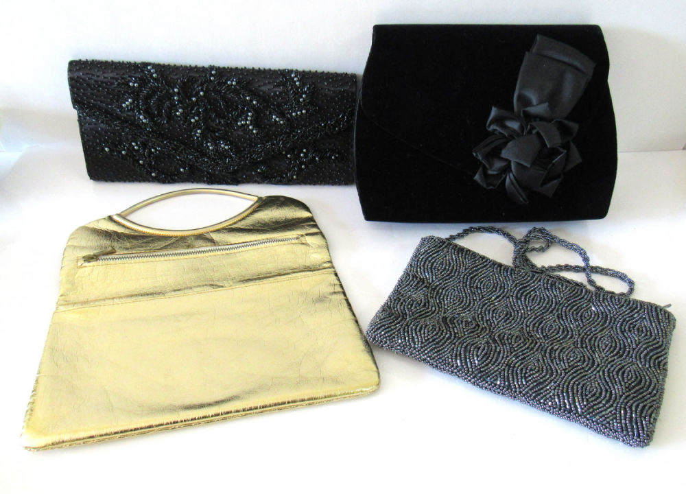 Lot 179B: GROUPING OF 4 VINTAGE PURSES. ALL FOR ONE BID.