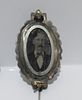 STERLING SILVER EDWARDIAN MOURNING BROOCH.Image - 3