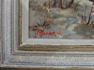 LISTED CANADIAN ARTIST JAMES MILLAR OIL PAINTING ON BOARD. EARLY SNOW ALGONQUIN,Image - 2