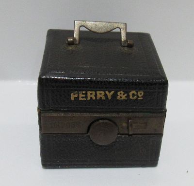 SUITCASE FORM TRAVELLING INKWELL.