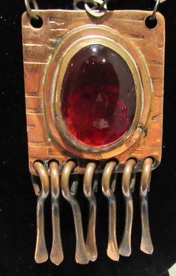 SIGNED RAFAEL MCM MODERNIST NECKLACE.