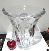 C.1950s SIGNED DAUM FRANCE CRYSTAL VASE. VERY HEAVY.Image - 1