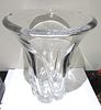 C.1950s SIGNED DAUM FRANCE CRYSTAL VASE. VERY HEAVY.Image - 4