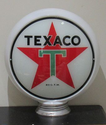 VINTAGE TEXACO GAS PUMP GLOBE. METAL SCREW ON COLLAR. EXCELLENT CONDITION. PICK-UP ONLY.