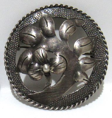 TEMMING STUDIOS ARTS & CRAFTS STERLING SILVER BROOCH. Temming Studios, known for its sterling
