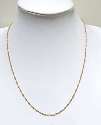 14KT GOLD NECKLACE. 20" OVERALL LENGTH.