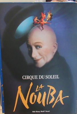 BIN PRICE $25. CIRQUE DE SOLEIL SHOW POSTER. PROFESSIONALLY MOUNTED AND SEALED ON HARDBOARD. 