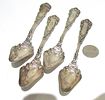 BIN PRICE $10. 4 ORNATE SILVERPLATE MELON/GRAPEFRUIT SPOONS. W.H. GLENNY.Image - 3