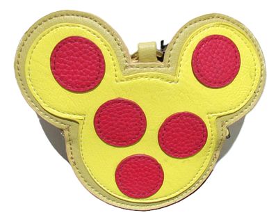 BIN PRICE $10. MICKEY MOUSE "PIZZA" CHANGE PURSE.