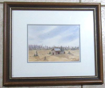 BIN PRICE $25. LISTED CDN. ARTIST SUSAN SYDNEY "CAST SHADOWS" PETERBOROUGH WATERCOLOR PAINTING. 