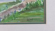BIN PRICE $25. SIGNED CANADIAN WATERCOLOUR PAINTING. ONTARIO HARBOUR SCENE. IMAGE SIZE 7" HIGH Image - 2