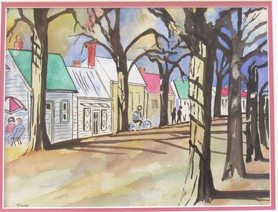 BIN PRICE $25. SIGNED WATERCOLOR PAINTING. WARKWORTH ARTIST. IMAGE SIZE 9.5" HIGH X 12.5" WIDE.
