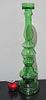 BIN PRICE $10. MCM ITALIAN GREEN ART GLASS TALL & SLENDER VASE.Image - 2