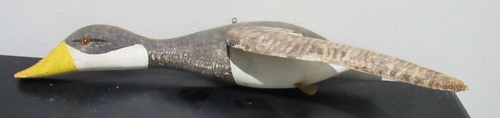 BIN PRICE $10. HANDCARVED & PAINTED WALL MOUNT FLYING DUCK. ART MITCHELL HARTINGTON DESERT LAKE.