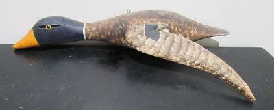 BIN PRICE $10. HANDCARVED & PAINTED WALL MOUNT FLYING DUCK. ART MITCHELL HARTINGTON DESERT 