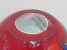 BIN PRICE $10. COLORFUL LARGE CASED GLASS PAPERWEIGHT. MINOR ROUGHAGE ON BASE.Image - 2