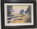SIGNED ACRYLIC OIL PAINTING ON CANVAS "COW BAY BROOK" NOVA SCOTIA. IMAGE SIZE 11.5" HIGH X Image - 1