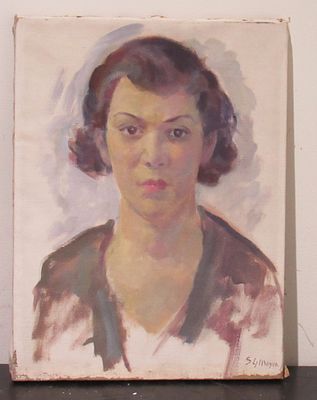STANLEY GORDON MOYER LISTED CDN. ARTIST OIL PAINTING PORTRAIT ON CANVAS.