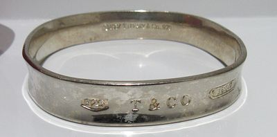 TIFFANY STERLING SILVER CUFF BRACELET.