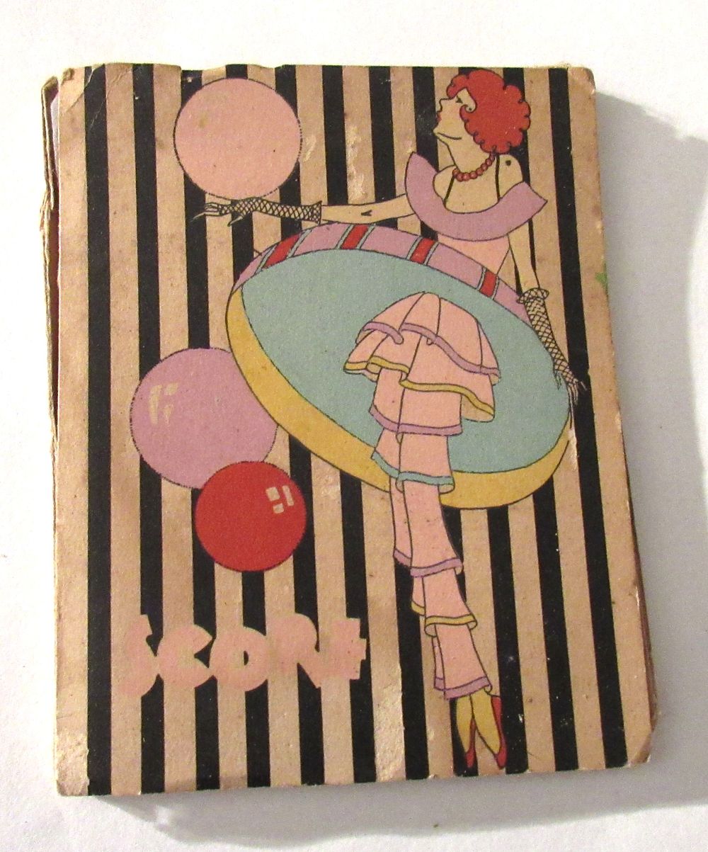 BIN PRICE $10. C.1920S ART DECO CARD GAME TALLY BOOK.