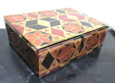 BIN PRICE $10. BEVELLED GLASS VELVET LINED DRESSER/KEEPSAKE BOX.