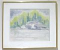 BIN PRICE $20. SIGNED ISOBEL PAGE NIAGARA ESCARPMENT WATERCOLOR PAINTINGImage - 1