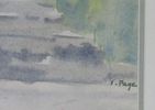 BIN PRICE $20. SIGNED ISOBEL PAGE NIAGARA ESCARPMENT WATERCOLOR PAINTINGImage - 2