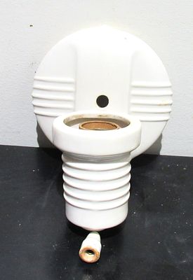 ART DECO PORCELAIN WALL SCONCE. COULD ALSO BE USED AS A WALLPOCKET.