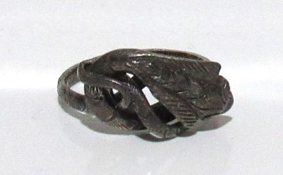 BIN PRICE $10. VINTAGE STERLING SILVER SNAKE RING. SIZE 5.