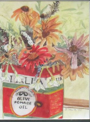 BIN PRICE $10 KITCHEN DECOR SIGNED WATERCOLOR