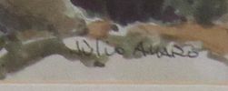 BIN PRICE $25 .SIGNED JULIO AMARO LISTED ARTIST WATERCOLOR ROCKY SHORELINE PORTUGAL.Image - 3