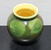 BIN PRICE $10.CHAPLEAU STUDIO POTTERY CANADA SMALL MAJOLICA GLAZE VASE.Image - 1
