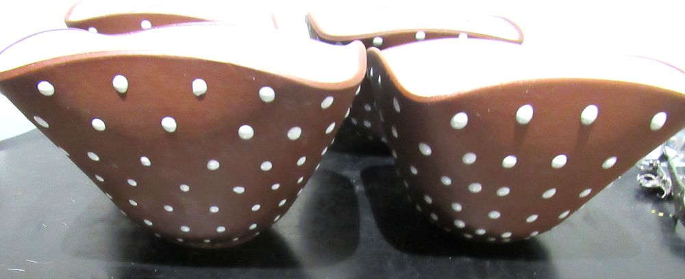 BIN PRICE $10.4 MCM GRAVEREN NORSK NORWAY POLKA DOT PORCELAIN BOWLS. MINT CONDITION. ALL FOR 