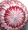 SOLD SOLD SOLD BIN PRICE $25. STUNNING VINTAGE CUT TO CLEAR RUBY ROSE BOWL MINT CONDITION. 5" Image - 3