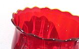 BIN PRICE $15.RUBY/AMBERINA GLASS TULIP VASE. EXC. CONDITION. NO CHIPS, CRACKS, REPAIRS.Image - 2