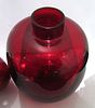 BIN PRICE $10.C.1960S MCM MODERNIST RUBY ART GLASS VASE. MARKED GERMANY ON BASE.Image - 2