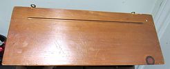 BIN PRICE $25. VINTAGE PINE 3 DRAWER CLOCK SHELF.Image - 6