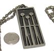 BIN PRICE $25. SIGNED SCANDINAVIAN PEWTER NECKLACE & PENDANT.Image - 2