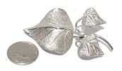 BIN PRICE $25. BOND BOYD STERLING SILVER LEAVES BROOCH.Image - 1