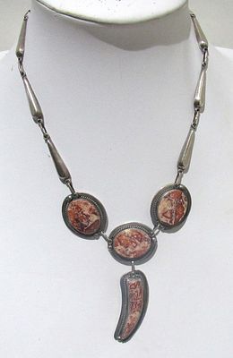 SIGNED TAXCO MEXICO STERLING SILVER CHOKER/NECKLACE.