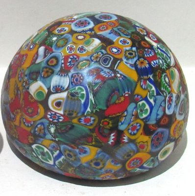 FRATELLI TOSO MURANO MILLEFIORI /MURRINE/MURRINA ART GLASS PAPERWEIGHT.