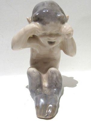 RARE ROYAL COPENHAGEN CRYING FAUN/SATYR.