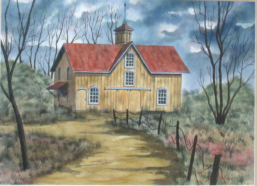 Lot 587: BUY-IT-NOW PRICE $45. SIGNED R. HEARD FARM HOMESTEAD (QUINTE/NORTHUMBERLAND AREA), WATERCOLOR