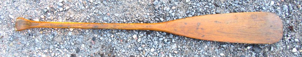 Lot 596: BUY-IT-NOW PRICE $35. ANTIQUE ONTARIO PADDLE WITH GREAT PATINA FROM USE.