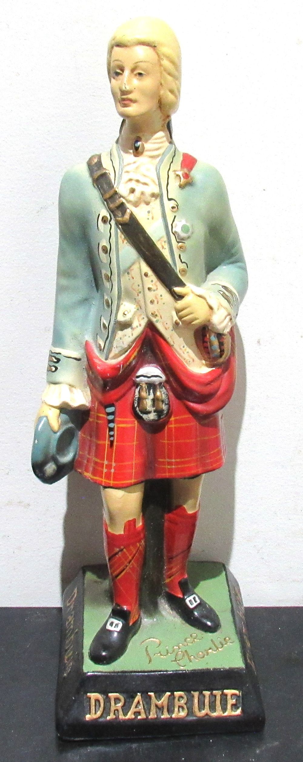 Lot 628: BUY-IT-NOW PRICE $60. DRAMBUIE PRINCE CHARLES BAR ADVERTISING FIGURAL PIECE. EXCELLENT CONDITION.