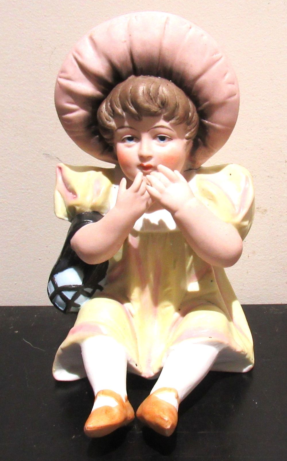 Lot 629: BUY-IT-NOW PRICE $50. VINTAGE HAND DECORATED PIANO BABY.