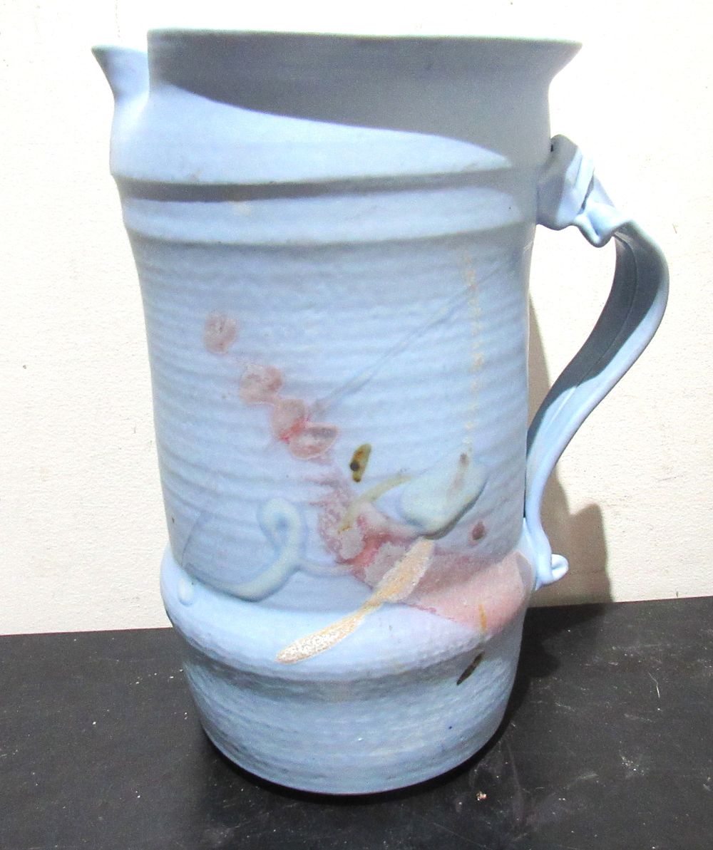 Lot 646: BUY-IT-NOW PRICE $80. KAYO O'YOUNG STUDIO POTTERY VASE/PITCHER. MINT CONDITION.